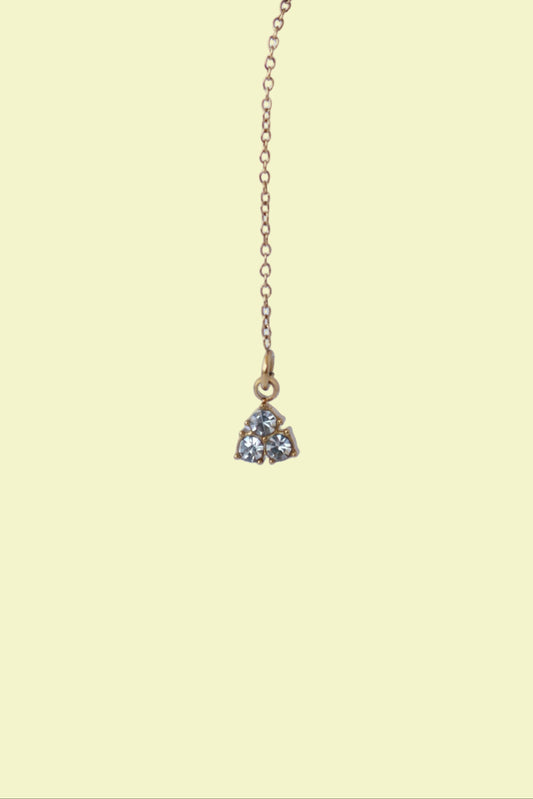 Saliscendi Austaris con punto luce in acciaio inossidabile, gioiello donna elegante da indossare ogni giorno, perfetto per l'estate