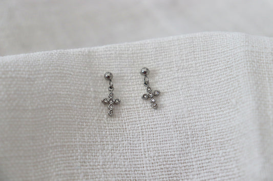 Orecchini lobo Croce