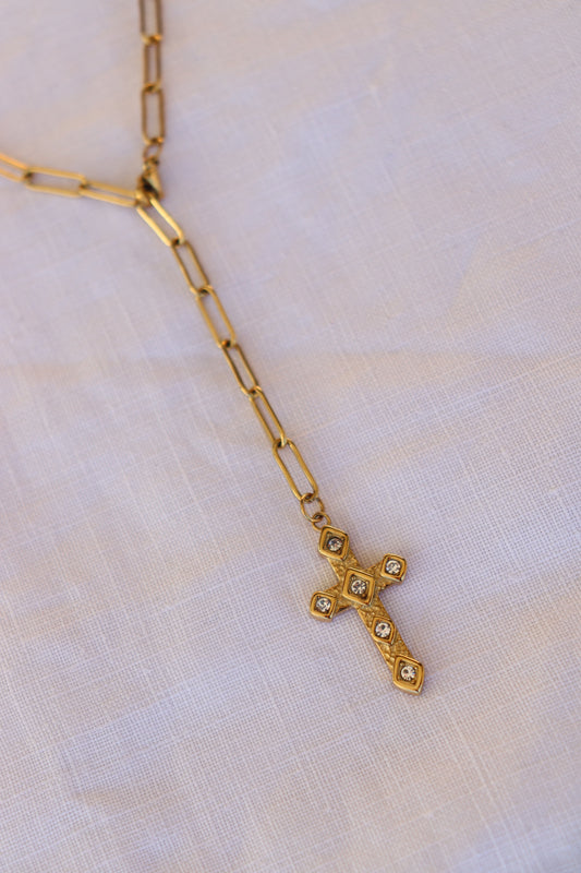 Collana Croce Zirconi