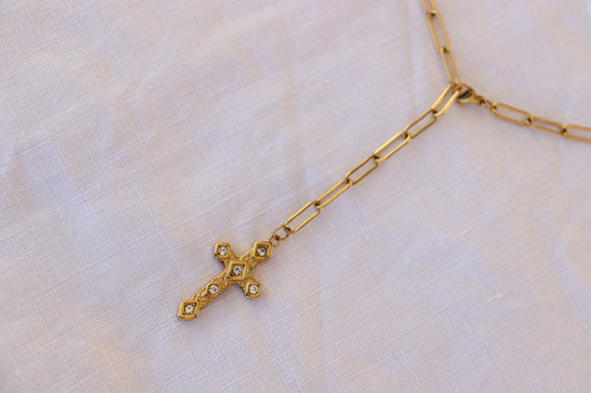 Collana Croce Zirconi