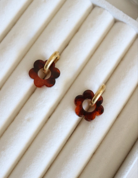 Orecchini Flower Hoops
