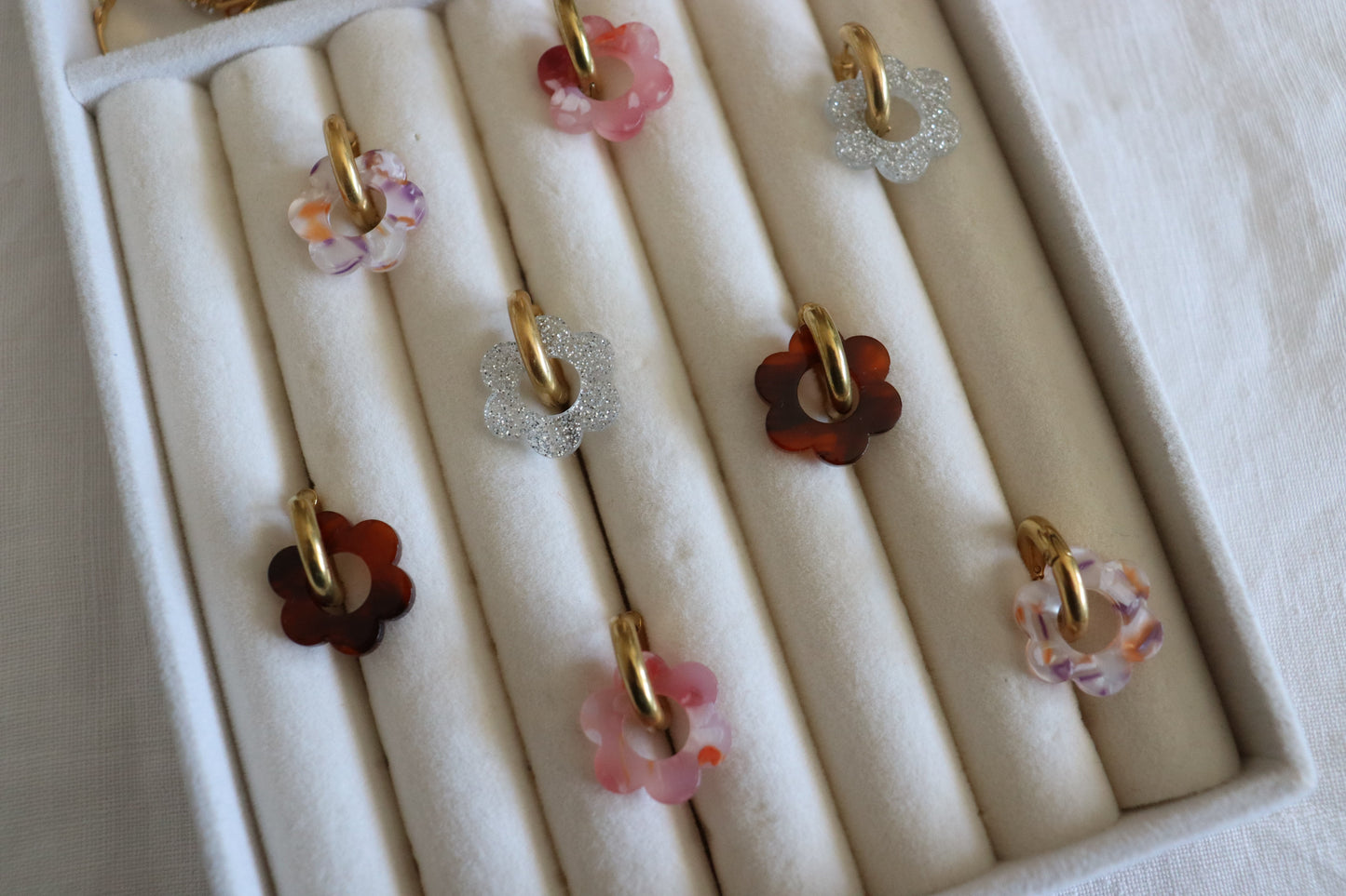 Orecchini Flower Hoops