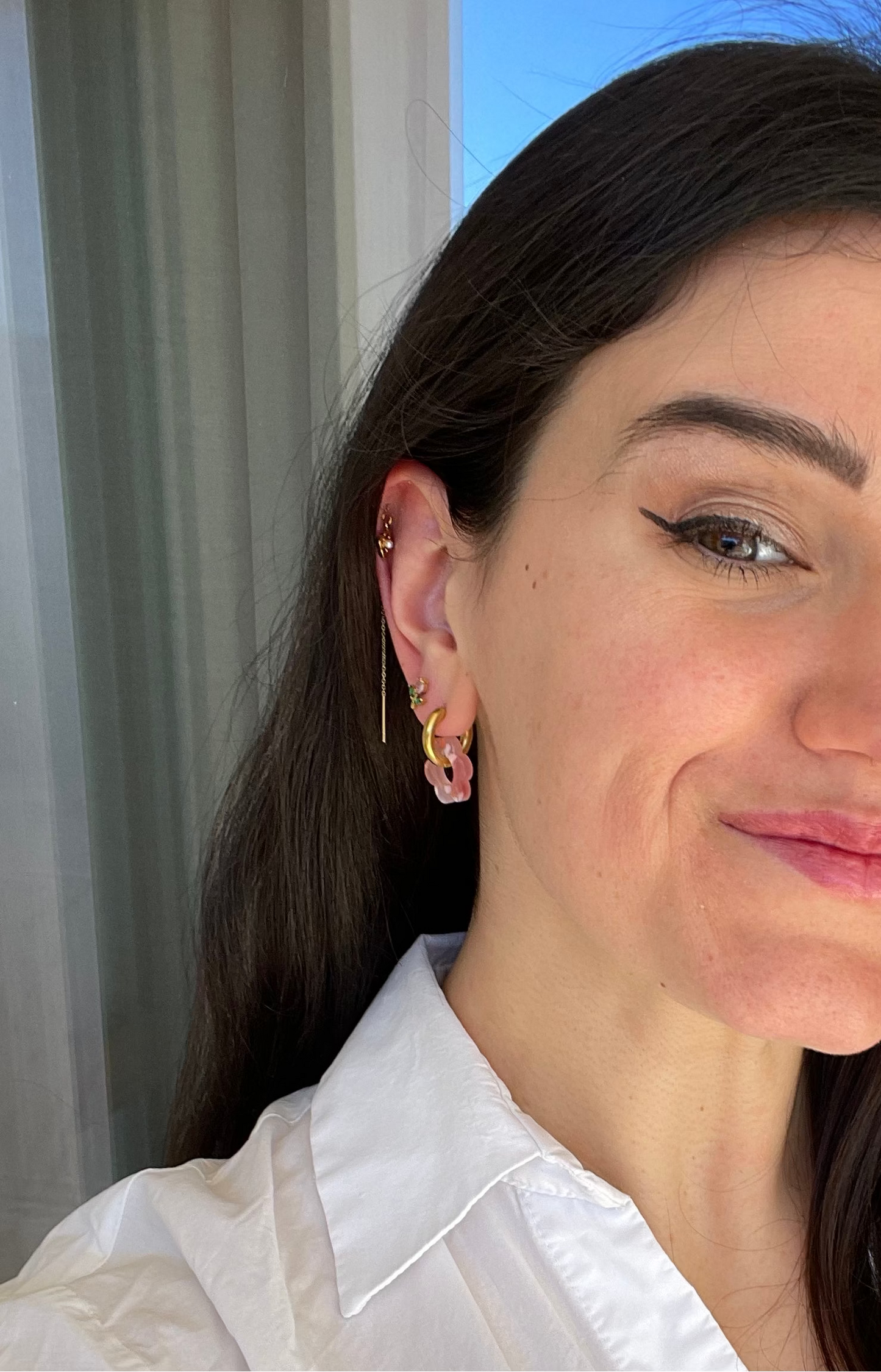Orecchini Flower Hoops