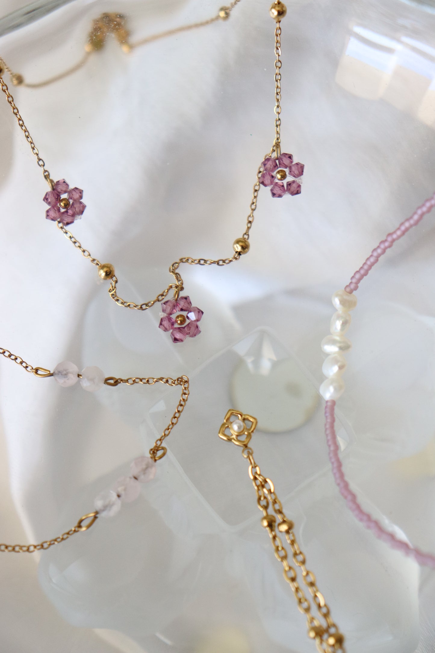 Collana Alira Quarzo rosa